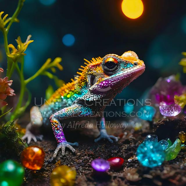 Colorful Lizard - AI Generated